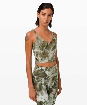 lululemon Align Tank Diamond Dye Light Sage Army Green Size 2